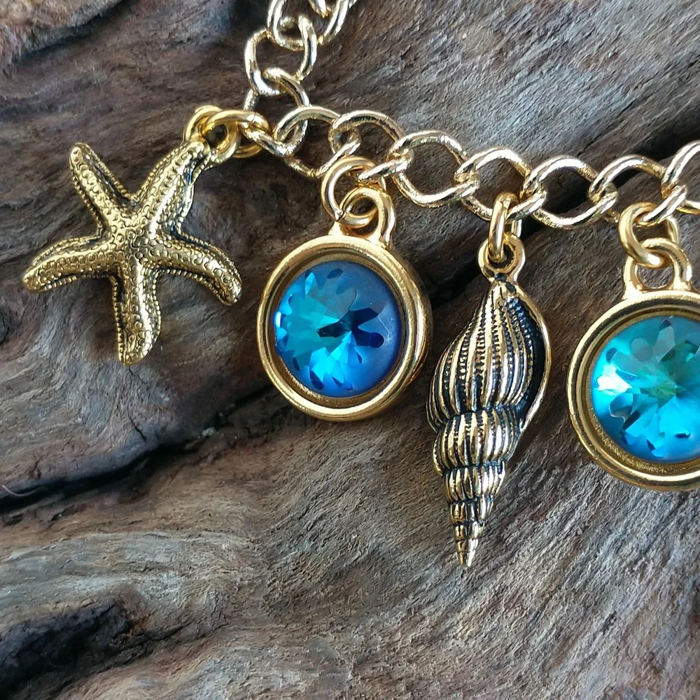 Women's Swarovski crystal seaside bracelet - Picture 2 of 7